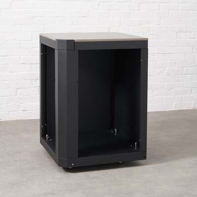 Draco Grills Fusion Outdoor Kitchen Black 90° Corner with Sintered Stone Top, Early December 2024