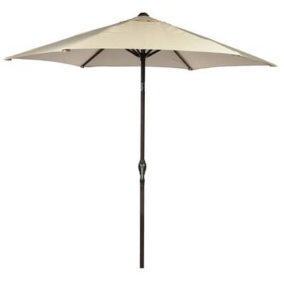 Bracken Outdoors 3m 38mm Aluminium Pole Round Cream Garden Parasol