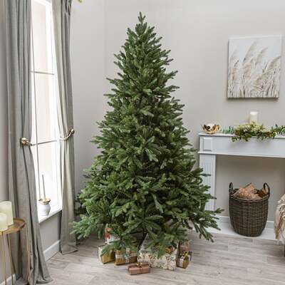 Basildon Artificial PE Green Christmas Tree 6FT, 7FT, 9FT, 9ft (2.7m)