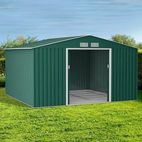 11' x 14' Lotus Orion Apex Metal Shed with Foundation Kit (3.30m x 4.46m)
