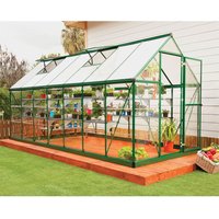 6'x14' Palram Canopia Hybrid Large Walk In Green Polycarbonate Greenhouse (1.8x4.2m)