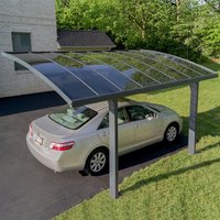 16x10 Palram Canopia Arizona Breeze 5000 Grey Metal Carport