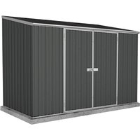 10' x 5' Absco Space Saver Double Door Metal Shed - Dark Grey (3m x 1.52m)