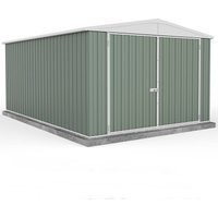 10' x 15' Absco Utility Metal Garage Workshop Shed - Pale Eucalyptus (3m x 4.48m)