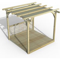 8' x 8' Forest Pergola Deck Kit with Retractable Canopy No. 2 (2.4m x 2.4m)