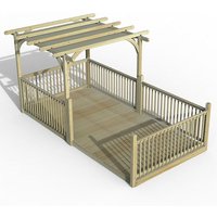 8' x 16' Forest Pergola Deck Kit with Retractable Canopy No. 12 (2.4m x 4.8m)
