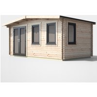 10 x 16 Power Chalet Log Cabin Left Doors