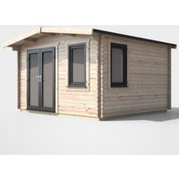 12 x 12 Power Chalet Log Cabin Left Doors