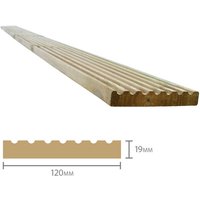 Forest Treated Softwood Value Deck Board 19mm x 120mm x 2.4m Pack of 10