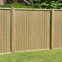 Forest 6' x 6' Pressure Treated Vertical Tongue and Groove Fence Panel (1.83m x 1.83m)