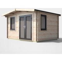 10 x 12 Power Chalet Log Cabin Right Doors