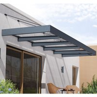 15â5 x 4â7 Palram Canopia Sophia XL 5000 Grey Clear Door Canopy (4.71m x 1.4m)