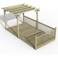 8' x 16' Forest Pergola Deck Kit with Retractable Canopy No. 7 (2.4m x 4.8m)