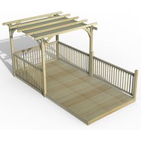 8' x 16' Forest Pergola Deck Kit with Retractable Canopy No. 10 (2.4m x 4.8m)