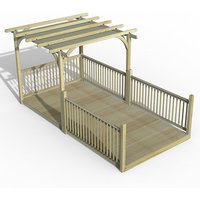 8' x 16' Forest Pergola Deck Kit with Retractable Canopy No. 11 (2.4m x 4.8m)
