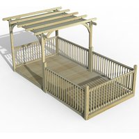 8' x 16' Forest Pergola Deck Kit with Retractable Canopy No. 13 (2.4m x 4.8m)