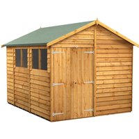 10 x 8 Power Overlap Apex Double Door Shed
