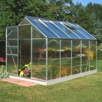 6'x10' Halls Aluminium Frame Polycarbonate Greenhouse (1.92x3.19m)