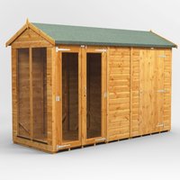 10 x 4 Power Apex Summerhouse With 4ft Side Store