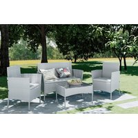 4 Piece Rattan Garden Furniture Set
