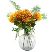 100cm Yellow Chrysanthemum Glass Ball Vase