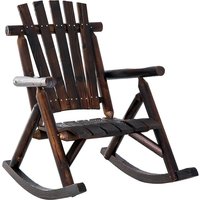 Rustic Outdoor Patio Adirondack Rocking Chair Patio Furniture Porch Rocker Fir