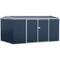 Outdoor Garden Storage Shed Steel Tool Storage Box for Backyard Grey Outsunny