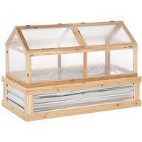 Raised Garden Bed with Greenhouse Top, 122x 61 x 81.7cm, Natural Kit