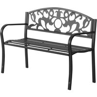 Outsunny Bench, 128Lx50Wx91H cm-Black