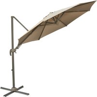 3 m Beach Hanging Umbrella Parasol-Khaki