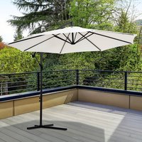 3mt Cantilever Umbrella Garden Banana Parasol Patio Hanging Sun Shade
