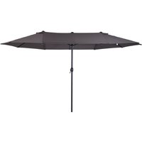 4.6m Double-Sided Patio Parasol Sun Umbrella