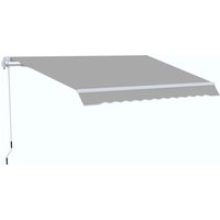 4x2.5m Retractable Manual Awning Window Door SunShade Canopy & Crank Handle