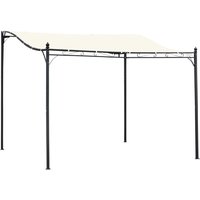 Wall Mounted Black Cream White 3x3 m Awning Metal Frame
