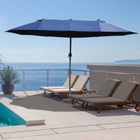 4.6m Double-Sided Patio Parasol Sun Umbrella