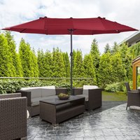 4.6m Double-Sided Patio Parasol Sun Umbrella