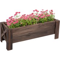 58L Garden Raised Bed Planter Grow Containers for Outdoor Patio Plant Flower Vegetable Pot Fir Wood