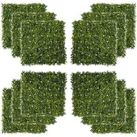 12-Piece 20" x 20" Artificial Boxwood Wall Panel Milan Grass Privacy Fence Screen