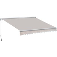 2.95Lx2.5M Retractable Manual/Electric Awning-Cream White/White