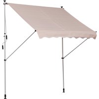 2x1.5m Adjustable Outdoor Aluminium Frame Awning Beige