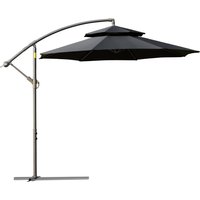 2.7m Garden Banana Parasol Cantilever Umbrella with Crank Handle
