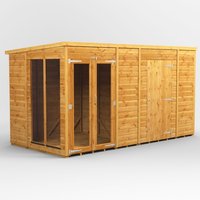 12 x 6 Power Pent Summerhouse With 6ft Side Store