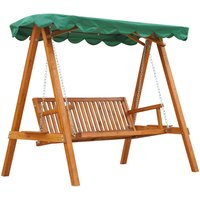 3 Seater Pinewood Swing Chair-Green