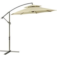 2.7m Garden Banana Parasol Cantilever Umbrella with Crank Handle