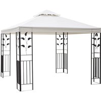 3 x 3m Outdoor Steel Gazebo with 2 Tier Roof