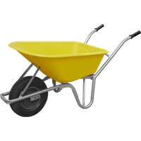 Sealey Heavy Duty Wheelbarrow 100l Yellow