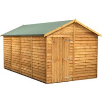 16 x 8 Power Overlap Apex Windowless Shed