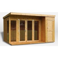Mercia Corner 12' x 8' 3" Pent Summerhouse - Premium Dip Treated Tongue & Groove