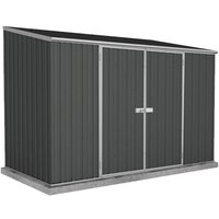 Absco Space Saver 9' 10" x 4' 11" Pent Shed Steel Monument Grey - Classic