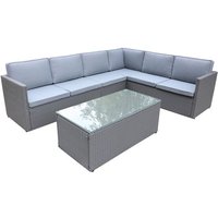 Berlin 6 Seater Grey Corner Lounging Set